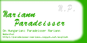 mariann paradeisser business card